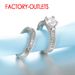 Sterling Sier Needle Anello di nozze Unisex Romantico Moda Gioielli Cubico Zirconia Incastonatura a griffe All'ingrosso_voghion.com