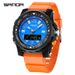 Sleek Dual Display Digital Watch With Night Light & Waterproof - Multifunctional Student Watch For Men And Women Dual Display Electronic Watch_voghion.com