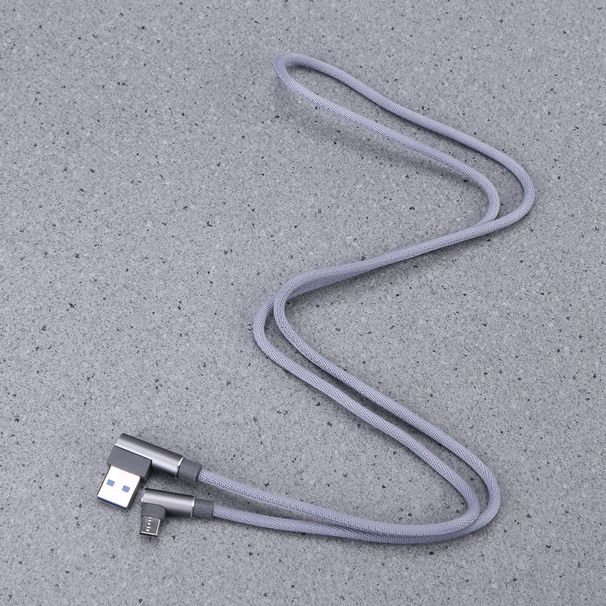 90 Grad Ellenbogen Datenkabel Handy Ladegeräte Tragbare Lange Micro USB_voghion.com