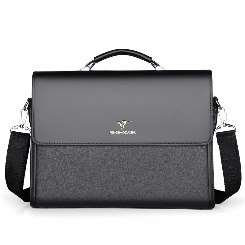 Herrentaschen Herrenhandtasche Business Herrentasche horizontal Leder Konferenz Pendler Arbeit Dokumententasche mehrlagige Aktentasche mit großem Fassungsvermögen_voghion.com