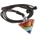 Collane con ciondolo Guarigione 7 Chakra Pietra di cristallo Piramide a forma di collana di pietre preziose naturali con cordino regolabile Donna Uomo_voghion.com
