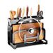 Multifunktionales, integriertes Messerregal für Messer, Essstäbchen, Schneidebretter, Topfdeckel und Küchenutensilien._voghion.com