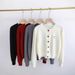 Elegant Long Sleeve Cardigan For Women Soft Knit Open Front Sweater With Classic Round Neck -Versatile Casual & Office Wear Available In 5 Colors_voghion.com