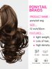12" (Approx. 30 Cm) 130g Claw Synthetic Large Wave Extensions ,Multi-Color Option,The Ponytail Adopts A Newly Upgraded_voghion.com
