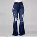 Women's Clothing High Elastic Flared Jeans_voghion.com