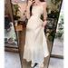 Design Sense Niche Camisole Dress For Women, Gentle Summer Style, Wooden Ear Edge Slimming A-line Sk, Apricot Long_voghion.com
