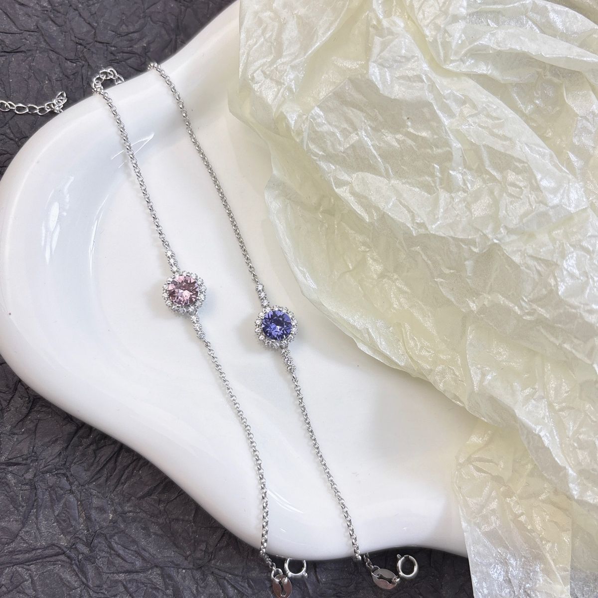 Bracciale in argento con cielo stellato, pietra grande e piccola, moissanite, per donna, colore D, 1 carato, gioielli da trasmissione in diretta_voghion.com