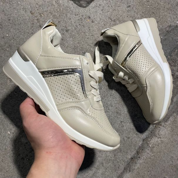 Sneakers con plateau da donna larghe (US9-11) - Design traspirante in mesh e lacci con suola spessa 2", comode scarpe casual per l'estate_voghion.com