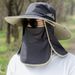 Men's Detachable Sun Hat - Full Face Coverage & Wide Brim For Maximum UV Protection_voghion.com