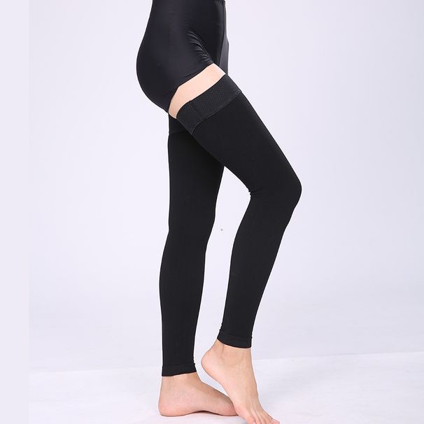 Grade 2 Long Tube Nine Points Open Toe Anti-Varicose Thrombosis Elastic Nurse Shaping Compression Socks_voghion.com