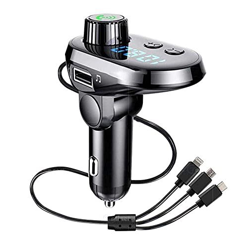 USB Charger Car Bluetooth 5.0 Fm Transmitter MP3 Player Car Kit TF Card Car Quick Charge Adapter Handsfree Calling_voghion.com
