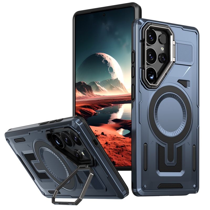 Nárazuvzdorné magnetické pouzdro s držákem objektivu pro Samsung Galaxy S25 S24 Plus Ultra S23 FE A16 A06 A55 A35 A25 5G A15 A05S A05_voghion.com