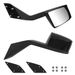 Black Hood Mirrors Assembly Pair Set Replacement With Mounting Kit Fit For Volvo VNL 2000-2015 Accessories Driver And Passenger Side_voghion.com