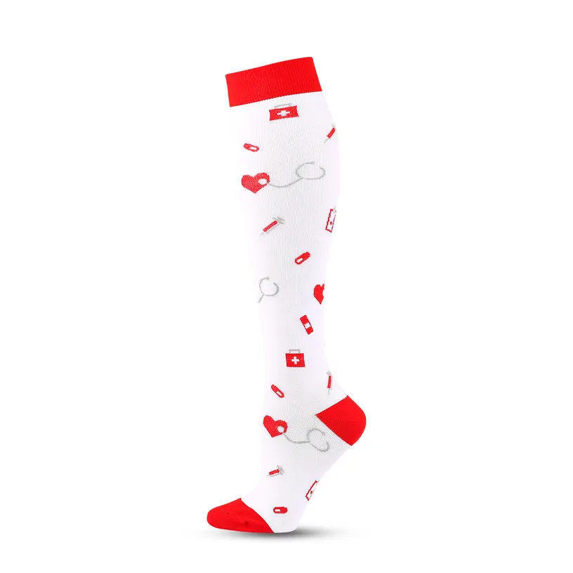 Outdoor running socks Men's and women's extended-length sports compression socks_voghion.com