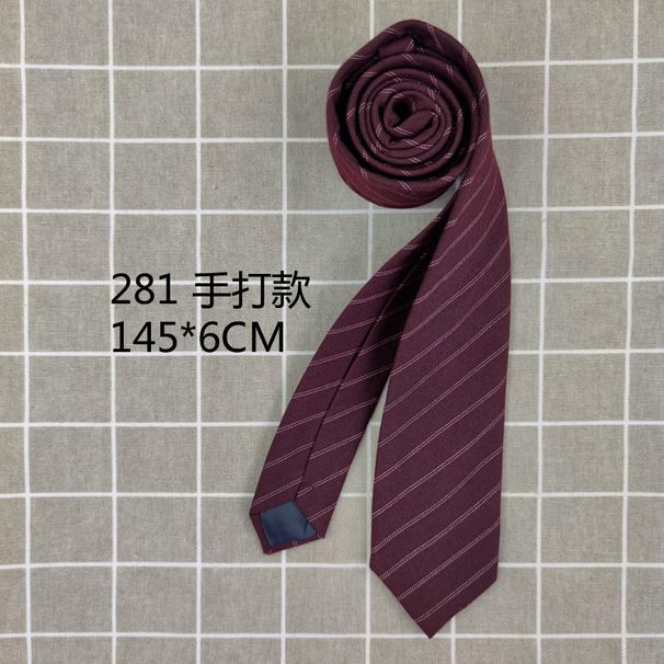 Cravatta da uomo Shengzhou in lino di cotone di alta qualità, 5 colori, 6 cm, nera, da lavoro, formale, annodata a mano, a righe_voghion.com