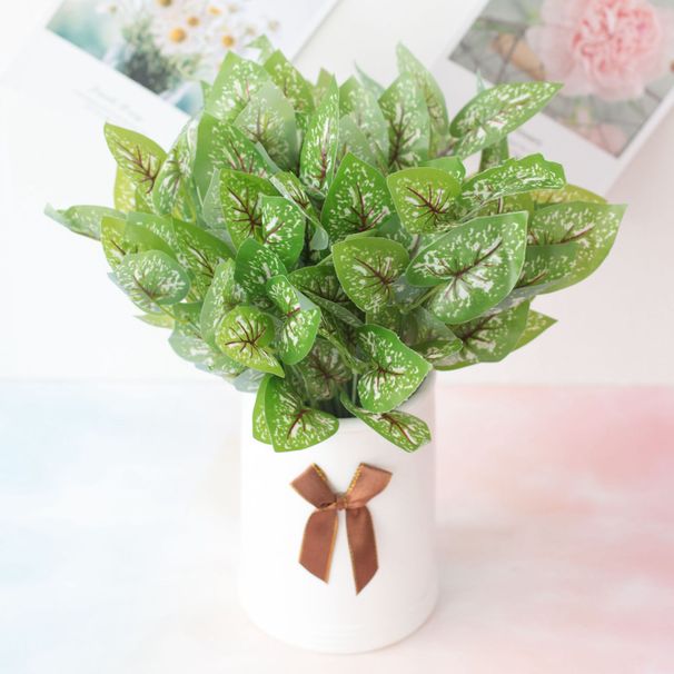 Simulazione di puntini bianchi, decorazione di piante di erba, ornamenti di piante verdi in vaso, fiori, bonsai, decorazione d'interni per la casa_voghion.com