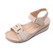 Große 2024 Sommer Neue Casual Open Toe Velcro Mid Damen Slope Heel Sandalen_voghion.com