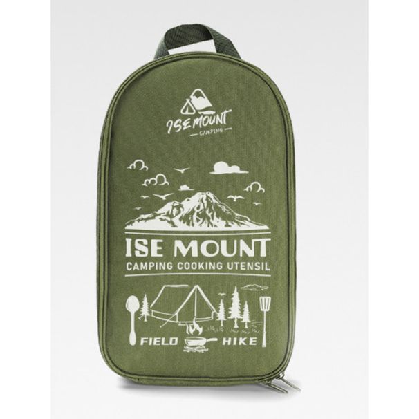 Outdoor chopping board portable cookware bag, emotional ethnic style camping handbag, spatula, meat fork storage bag_voghion.com