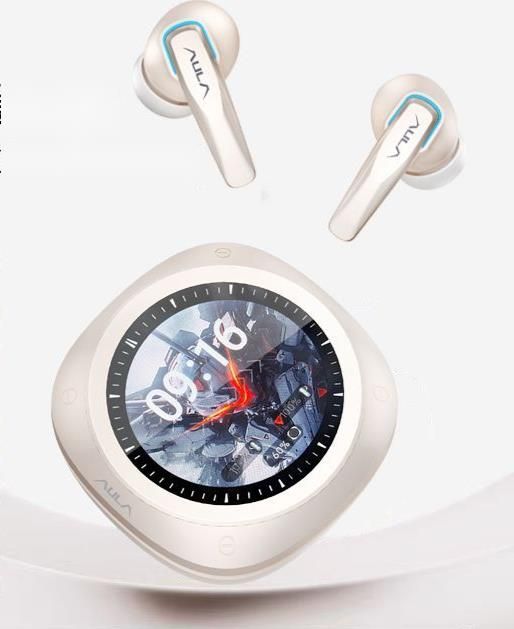 Cuffie per computer Wolf Spider True Wireless con schermo a colori, controllo touch, musica sportiva, gioco, cancellazione attiva del rumore_voghion.com