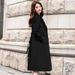 Women's Trench Coat Long Silky Drape Coat Long Over The Knee Coat_voghion.com