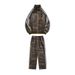 Men's Vintage Side Stripe Leopard Print Casual Suit Set - Retro Maillard Jacket & Pants Outfit For Stylish OOTD_voghion.com