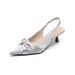 Showing Leg Length Cm High Heel Sandals Thin Heel Bow Pointed Back Empty Single Shoes Women's Summer_voghion.com