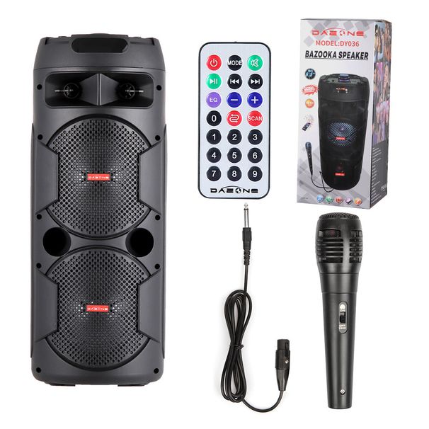 Enceinte Bluetooth portable 6000 W, caisson de basses, basses puissantes, système audio pour fête et micro_voghion.com