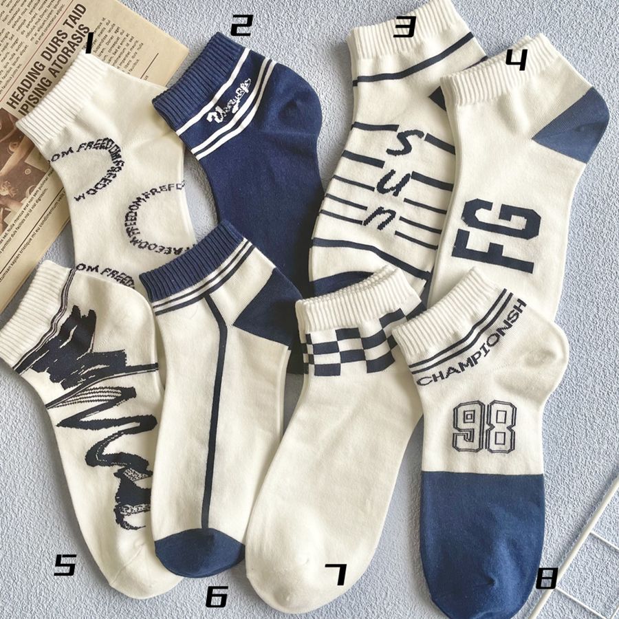 Short pour hommes Instagram tendance polyvalent en été, mince sans odeur, absorbant la sueur blanc sport respirant bateau de couple_voghion.com