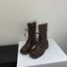 Chunky Heel French British Style Lace-up Martin Boots For Women 2025 Autumn New Model_voghion.com