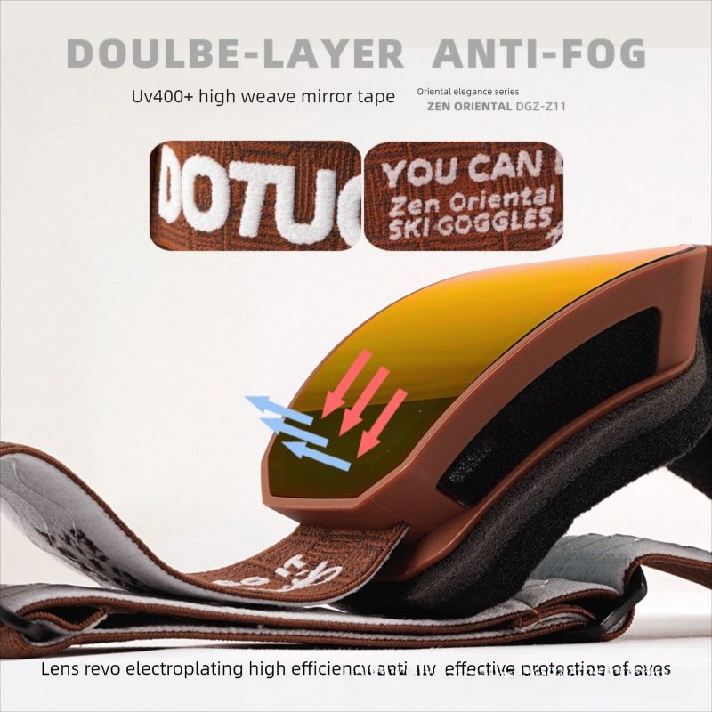 Cross-Border Ski Anti-Fog Cylinder Goggles For Men And Women Mountaineering Snow Climbing Card Myopia Skiing_voghion.com