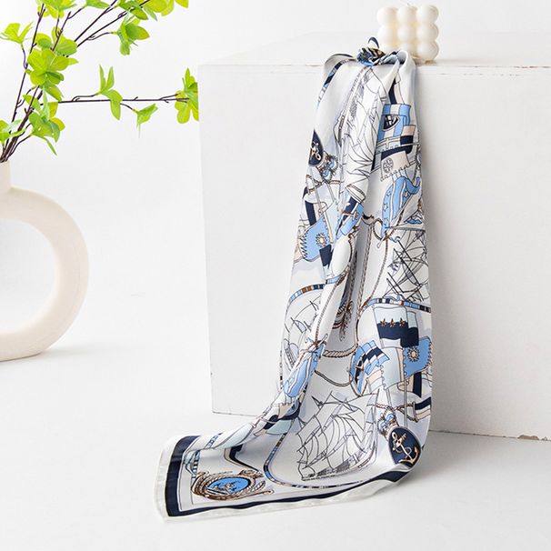 Bufanda de seda de alta gama para mujer, 100% color verde té morera, de moda, para primavera y verano, 53 cm_voghion.com