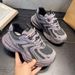 Soft sole dad shoes for women spring 2024 new thick sole height increase couple women's shoes purple casual versatile sports shoes_voghion.com