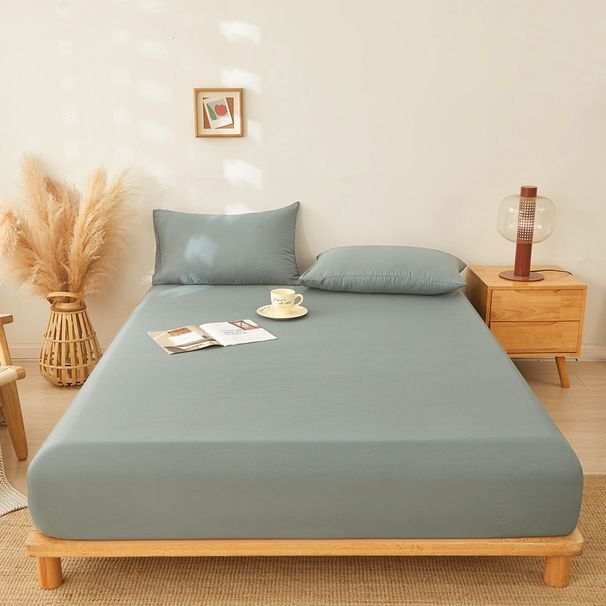 Organik Yıkanmış Keten Çarşaf - Nefes Alabilen Yatak Koruyucu Tek/Çift Kişilik Yatak İçin 1 ADET_voghion.com