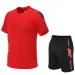 Herren Trainingsanzüge Sommer Herren T-Shirt und Shorts Sport Zweiteiliges Lauffiess Kurzarmset Bequem Atmungsaktiv_voghion.com
