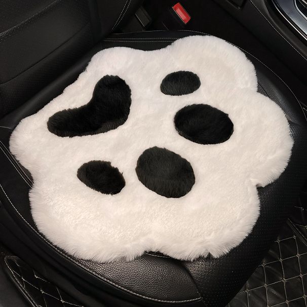 Plush Cat Paw Cover Cute Claw Print Sofa Chair Artificial Rabbit Hair Seat Cushion Women's Car Interior_voghion.com