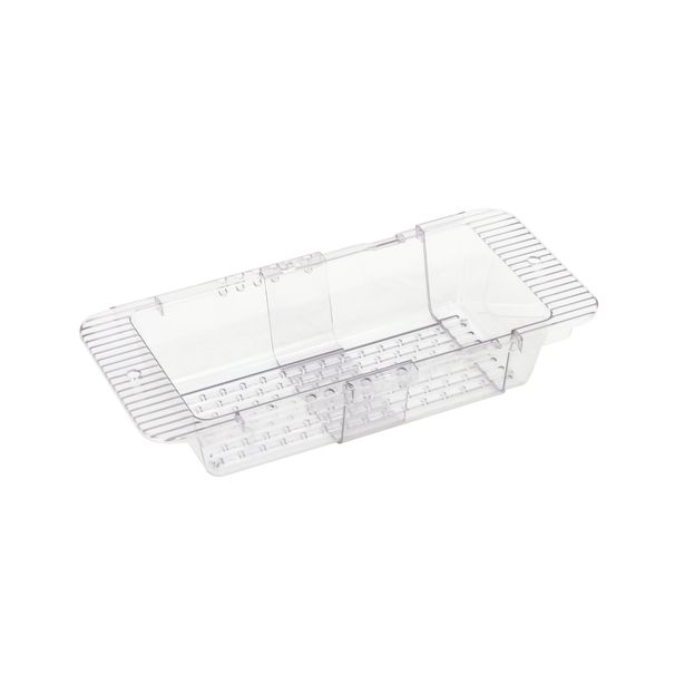 Scolapiatti regolabile per lavello da cucina - Scolapiatti espandibile in plastica con portautensili e vaschetta per l'acqua (design salvaspazio)_voghion.com