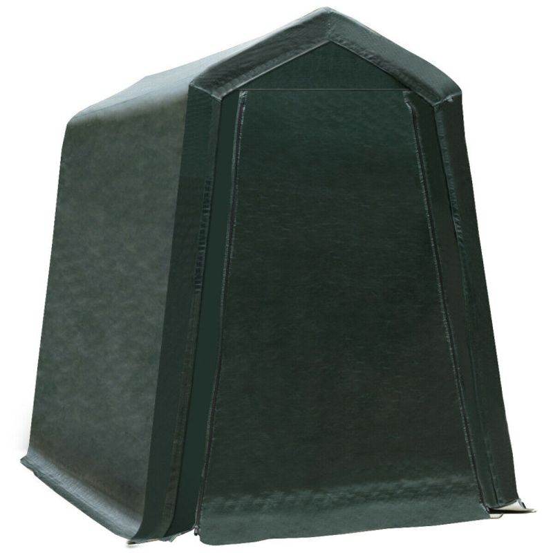 Outdoor Carport Shed with Sidewalls and Waterproof Ripstop Cover_voghion.com