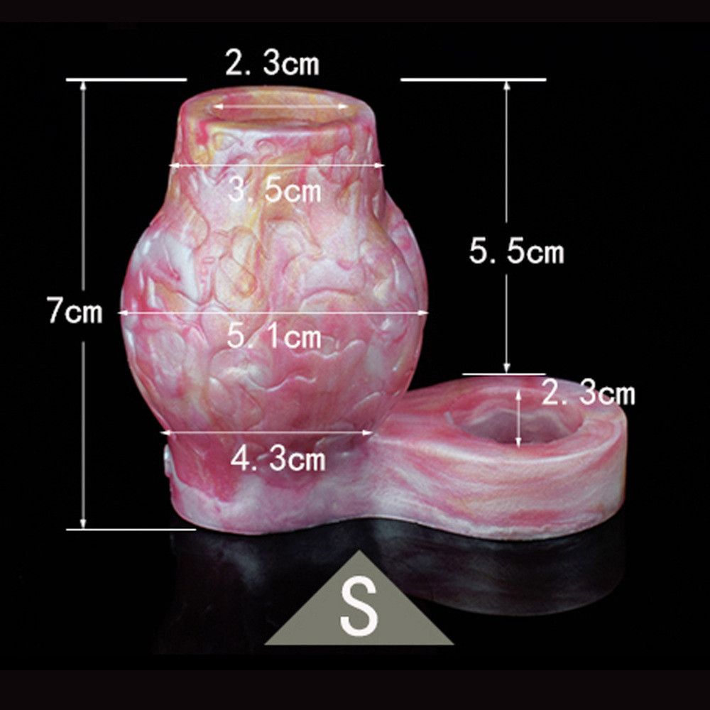 Anillo de caballo con nudo para perro, vibrador, accesorios de silicona grandes y atrevidos, para BDSM, bloqueo de semen masculino_voghion.com