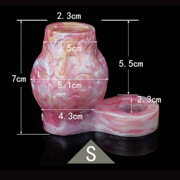 Anillo de caballo con nudo para perro, vibrador, accesorios de silicona grandes y atrevidos, para BDSM, bloqueo de semen masculino_voghion.com