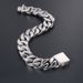 Titanium Steel Men's Smooth Flat Rock Casting Bracelet CE194_voghion.com