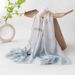 Confezione regalo in seta di gelso al 100% 2024 Sciarpa da donna sottile di alta qualità stampata in stile cinese con fiori di pesco azzurro_voghion.com