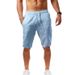 2025 Summer Loose Linen Cotton Breathable Five-Point Men's Sports Casual Shorts_voghion.com