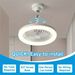 10'' Deckenventilator mit LED-Licht – Fernbedienung, 3 Farbmodi, geräuschloser Betrieb für Schlafzimmer, Kinderzimmer und Wohnzimmer (weiß)_voghion.com