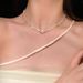 Pearl Broken Silver Necklace Women's High Sense Versatile Dress Collarbone Chain Temperament Light Luxury Niche Decorative Neck Chain Accessories_voghion.com