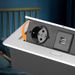 Desktop-Steckdose, Tischsteckdose, 2 3 EU-Steckdosen mit USB-Ladefunktion, langsame Pop-Up-Abdeckung aus Aluminiumlegierung für Tagungsräume_voghion.com