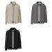 Men's Oversized Thickened Sports Jacket With Letter Print - Casual & Business Long Sleeve Coat For Autumn & Winter (Khaki, Dark Gray, Black)_voghion.com