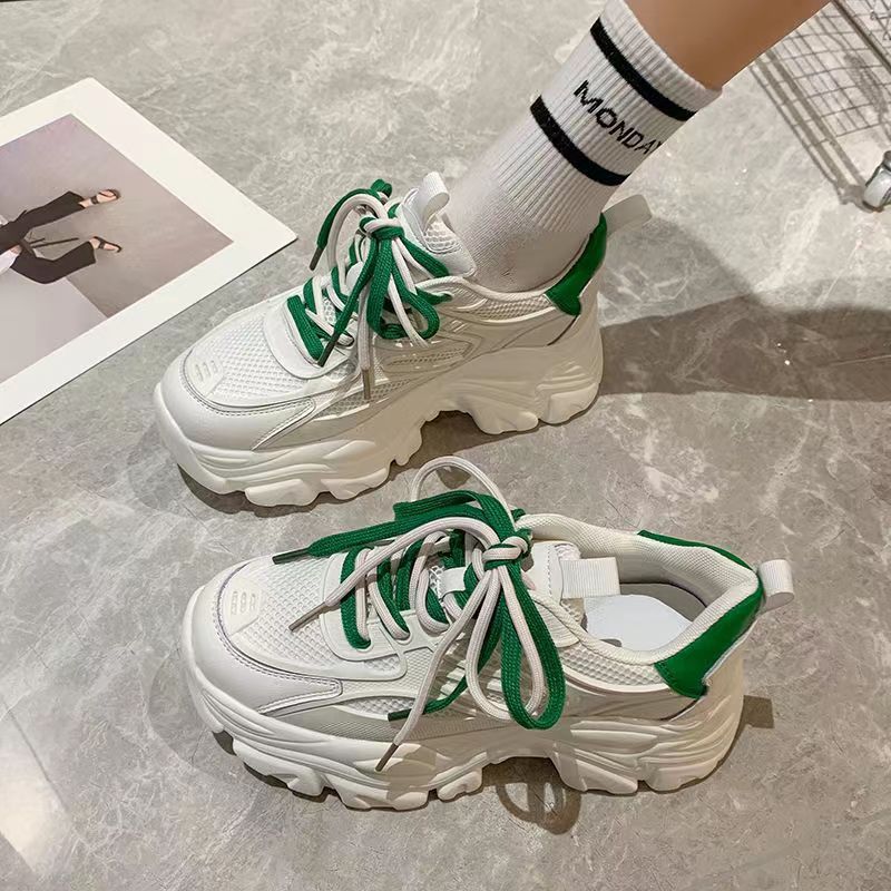 Thick Soled Dad Shoes For Women Ins Trend New Comfortable Wear Resistant Student Breathable Casual Sports Shoes_voghion.com