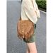 2024 Tassel Suede Saddle Fashion Trend Versatile One Shoulder Oblique Hanging Women's Bag_voghion.com