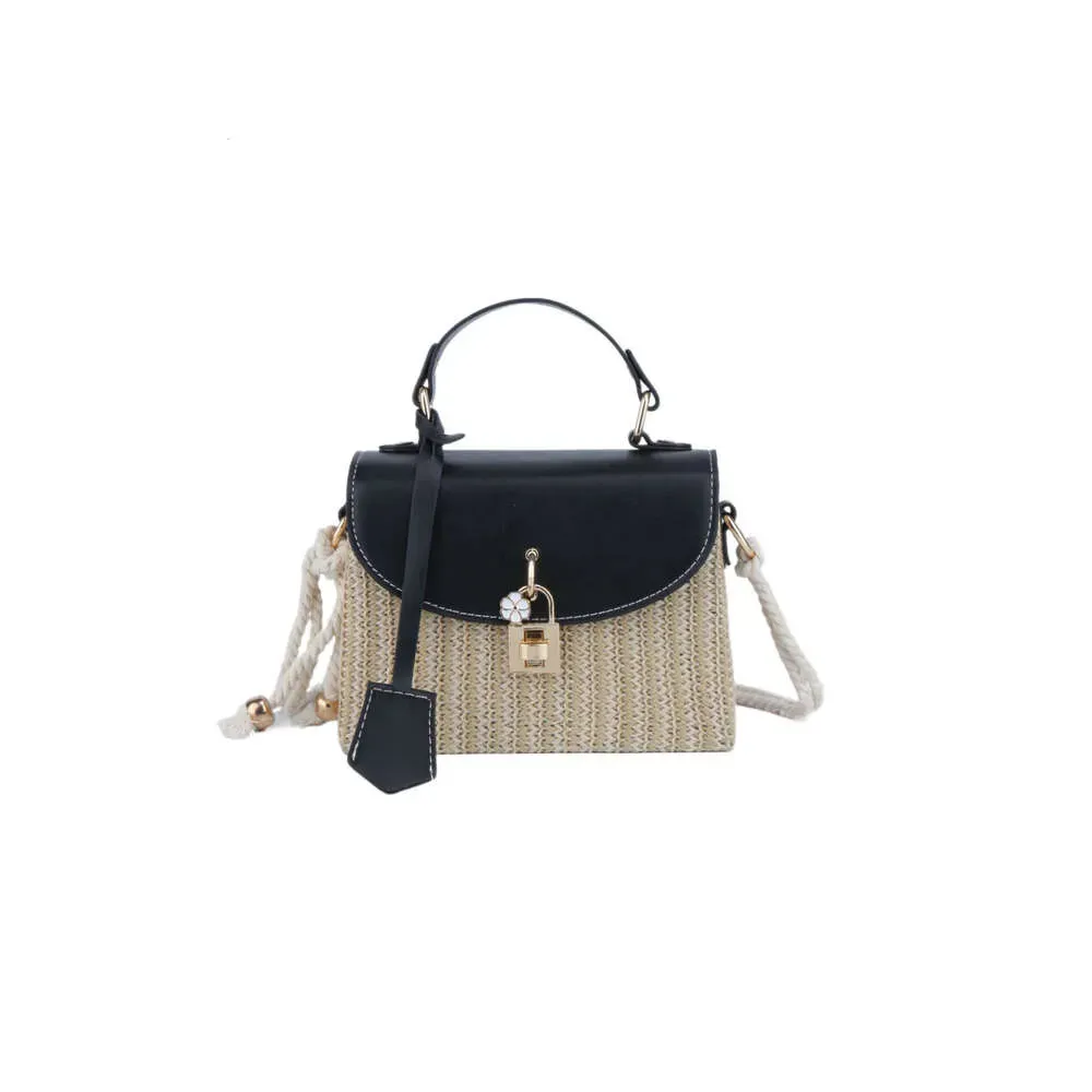 Borsa a tracolla con una sola spalla per donna, borsa da sera in paglia alla moda, stile rossetto_voghion.com