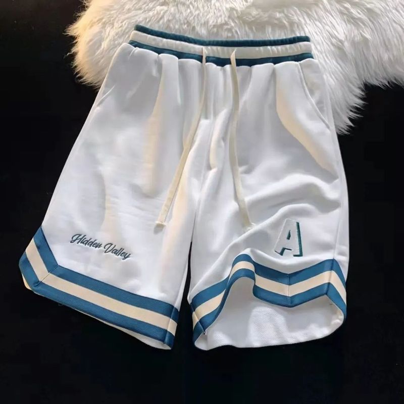 Men's Clothing  street basketball sports shorts boys summer loose student girls shorts Hong Kong style casual workwear shorts_voghion.com